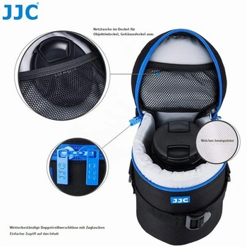 JJC Deluxe vodoodpudivé pouzdro na objektivy s ramenním popruhem, rozměr 10 x 16,5 cm, průměr a