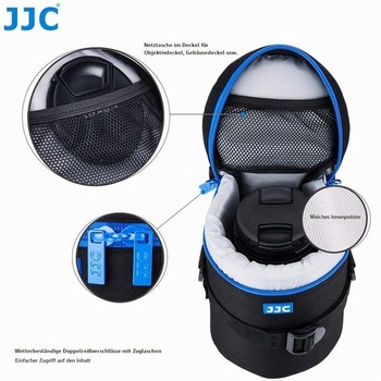 JJC Deluxe vodoodpudivé puzdro na objektívy s ramenným popruhom, rozmer 10 x 16,5 cm, priemer a