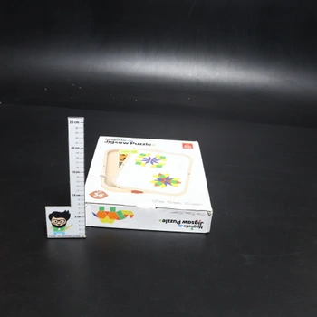 Edutree magnetické dřevěné stavební bloky s kartami, 288dílná Montessori tangramová puzzle