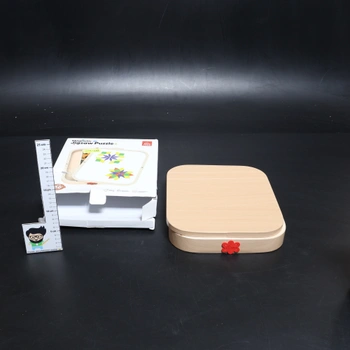 Edutree magnetické dřevěné stavební bloky s kartami, 288dílná Montessori tangramová puzzle
