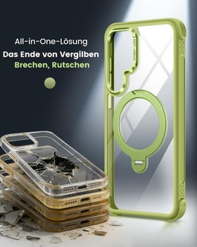 Pouzdro HuwaiH pro Samsung Galaxy S24/S25 s 360° magnetickým stojánkem, [16FT odolné proti pádu a