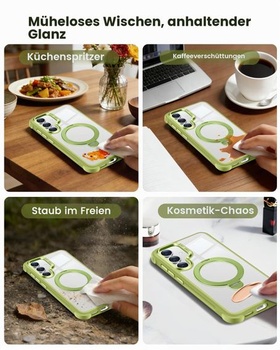 Puzdro HuwaiH pre Samsung Galaxy S24/S25 s 360 ° magnetickým stojanom, [16FT odolné proti pádu a
