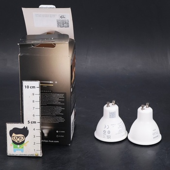 Múdra lampa Philips Hue GU10, stmievateľné teplé biele svetlo, balenie 2 ks, kompatibilné s