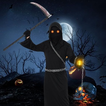 Kostým Smrtka z Raveparty pre deti, Halloweensky kostým pre chlapcov, Hororový kostým pre mužov,