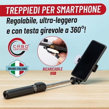 Univerzálny statív Cabo pre smartfón, nastaviteľný 15-70 cm - Stojan na telefón s puzdrom -