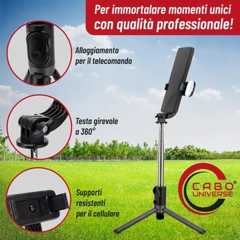 Univerzální stativ Cabo pro smartphone, nastavitelný 15-70 cm - Stojan na telefon s pouzdrem -