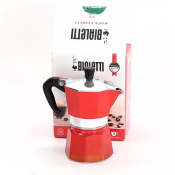 Moka kanvica Bialetti 4942 červená, 3 šálky
