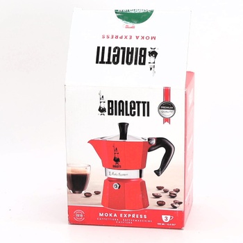 Moka kanvica Bialetti 4942 červená, 3 šálky