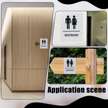 WADORN 2dielne unisex cedule na toalety, akrylové cedule na toalety spĺňajúce normu ADA pre firmy s