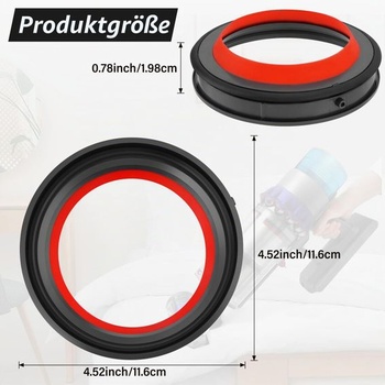 Tesniaci krúžok pre nádobu na prach Dyson V10 SV12 SV13 SV27, náhradné gumové tesnenie sa