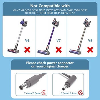 Nabíjací kábel 30,45 V pre Dyson V10 V11 V12 V15 SV12 SV14 SV15 SV20 SV22 Náhradné diely pre vysávač