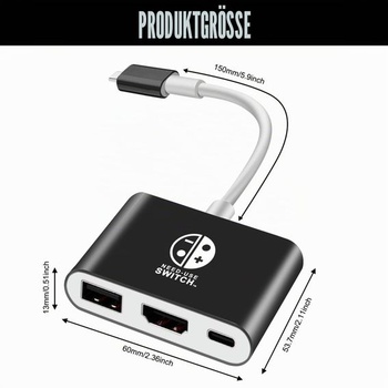 Dokovacia stanica 3 v 1 pre Switch/Switch OLED, port USB 3.0, nabíjanie typu C PD2.0, prenosná