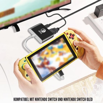 Dokovacia stanica 3 v 1 pre Switch/Switch OLED, port USB 3.0, nabíjanie typu C PD2.0, prenosná