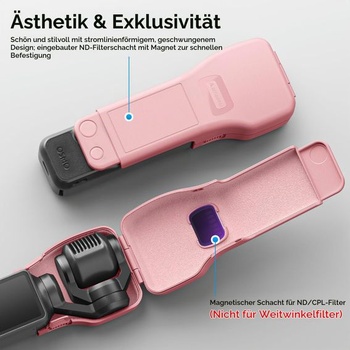 Ochranné puzdro AMAZEAR pre DJI Osmo Pocket 4 3 príslušenstvo, puzdro Pocket4, svetlo ružové