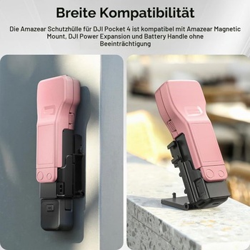 Ochranné puzdro AMAZEAR pre DJI Osmo Pocket 4 3 príslušenstvo, puzdro Pocket4, svetlo ružové