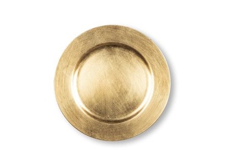 Súprava 6 nabíjacích tanierov Excelsa Gold, plast PP, opakovane použiteľné, priemer 33 cm. Priemer 33 cm.