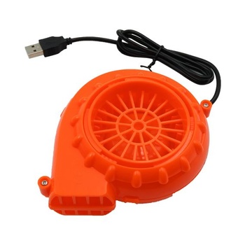 Nafukovací oblekový fúkač Sarini, prenosný mini fúkač s USB portom a priehradkou na batérie pre