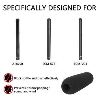 Pěnový větrný filtr Geekria for Creators pro mikrofony o průměru 2 cm (3/4 palce) s houbovým