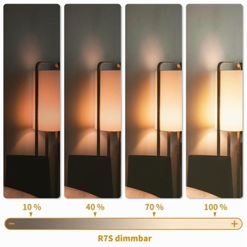 Halogénová žiarovka Mofomo R7S 118 mm 300 W 230 V, stmievateľná, teplá biela 5500 lm, lineárna lampa