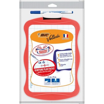 Biela tabuľa BIC Velleda, obojstranná, stierateľná za sucha, 20x31 cm, biela, 30Š x 21V cm