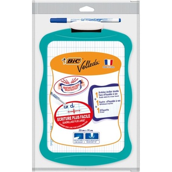 Biela tabuľa BIC Velleda, obojstranná, stierateľná za sucha, 20x31 cm, biela, 30Š x 21V cm