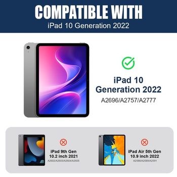 Bluetooth klávesnica AXFEE, pre iPad 10, 10,9 palca, ultratenká bezdrôtová klávesnica, pre Android,