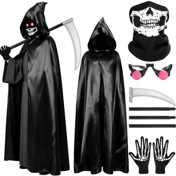 Sada kostýmu Smrtky, strašidelný halloweensky kostým pre…