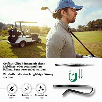 Magnetický popisovač golfových loptičiek Butyeak, klip na golfovú čiapku, magnetický klip na golfovú