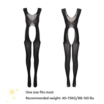 ROSVAJFY Sexy bodystocking spodná bielizeň pre ženy dutá spodná bielizeň sieťované pančuchy bez rukávov