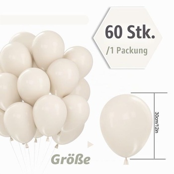 60 bielych balónikov, biele latexové balóniky, biele héliové balóniky, 30cm párty balónkové dekorácie na
