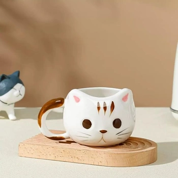 Nový 3D hrnek s kočkou, zábavný hrnek na čaj, porcelánový…