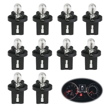 10 žiaroviek T5, 12V 2W, pätica B8, 5D, minižiarovky pre osvetlenie palubnej dosky, osvetlenie tachometra,