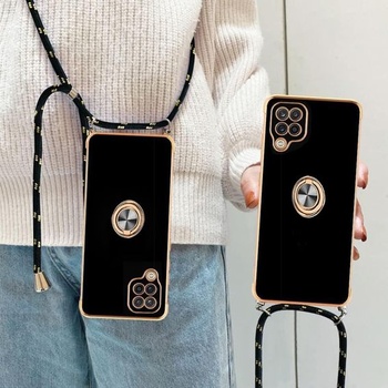 Pouzdro na telefon s poutkem pro Samsung Galaxy S10 Plus, galvanicky pokovené nárazuvzdorné