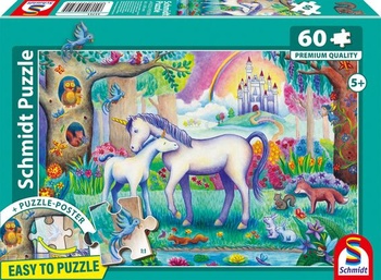 Schmidt 55751 Jednorožčia mamička s mini puzzle 60 dielikov