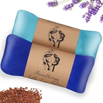 Hodvábna očná maska ​​Hihealer, 2 ks, levanduľová, váhovo vážená, na spanie, jogu, kúpele, meditáciu,