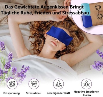 Hodvábna očná maska ​​Hihealer, 2 ks, levanduľová, váhovo vážená, na spanie, jogu, kúpele, meditáciu,