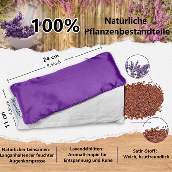 Hodvábna očná maska ​​Hihealer, 2 ks, levanduľová, váhovo vážená, na spanie, jogu, kúpele, meditáciu,