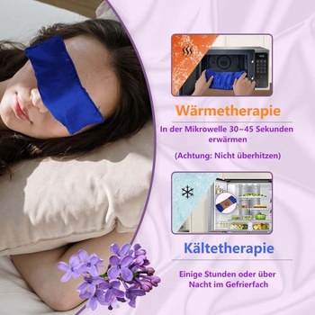 Hodvábna očná maska ​​Hihealer, 2 ks, levanduľová, váhovo vážená, na spanie, jogu, kúpele, meditáciu,