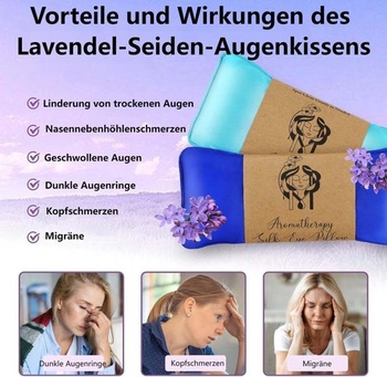 Hodvábna očná maska ​​Hihealer, 2 ks, levanduľová, váhovo vážená, na spanie, jogu, kúpele, meditáciu,