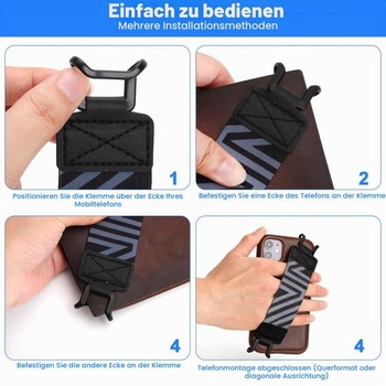 2dielny popruh na ruku pre 6-8 palcové elektronické čítačky a tablety, elastický pásik na držanie,