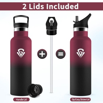 Termoska na vodu 500ml, vhodná na sycené nápoje, nepropustná láhev na vodu do školy, kanceláře, na