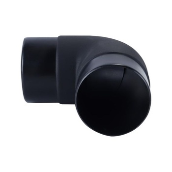 Vývod pro trubku autotopení 60 mm, koleno ve tvaru L, výfuková přípojka pro Eberspächer, černá, 108