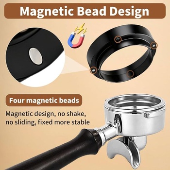 Dávkovací krúžok na kávu 58 mm, magnetický dávkovací lievik s magnetom na espresso a kávu,