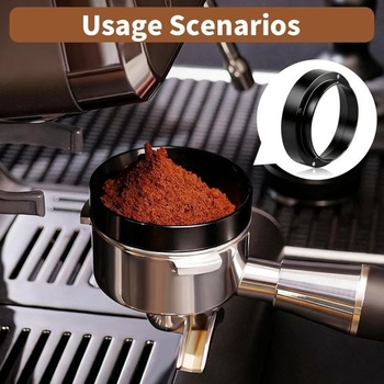 Dávkovací krúžok na kávu 58 mm, magnetický dávkovací lievik s magnetom na espresso a kávu,