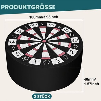 2dílný mini držák na šipky Soft, držák na šipky 100 * 40 mm, prémiový tvar terče, profesionální