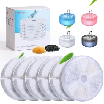 Náhradné filtre FEELNEEDY 6 ks pre mačky a psy 3,2 l/3,5 l E-6 náhradné filtre