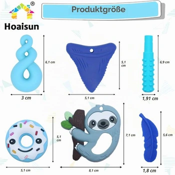 Žuvacie náhrdelníky pre senzorické deti, balenie 6 žuvacích hračiek pre autistické deti, ADHD, SPD,
