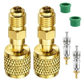 Balenie 2 adaptérov pre chladivo R32 R454B, mosadzné…