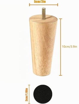 8dílné dřevěné nohy k nábytku Goomp 10cm