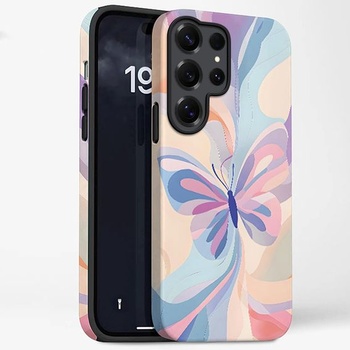Puzdro na telefón Tawarror pre Samsung Galaxy S25 Ultra, farebné ochranné puzdro 2 v 1 s motýľmi,